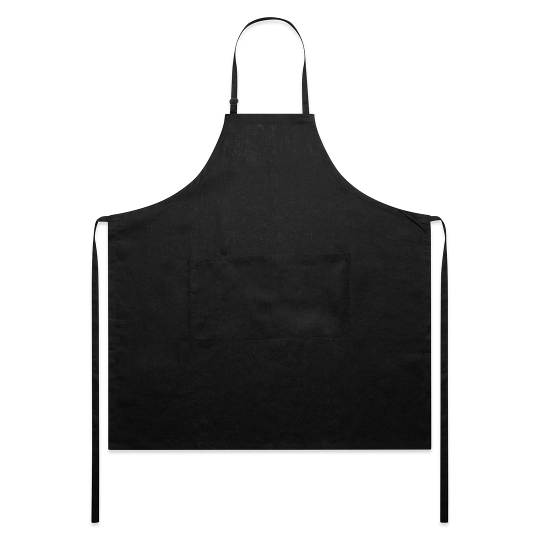 House of Uniforms The Linen Apron | Adults AS Colour Black