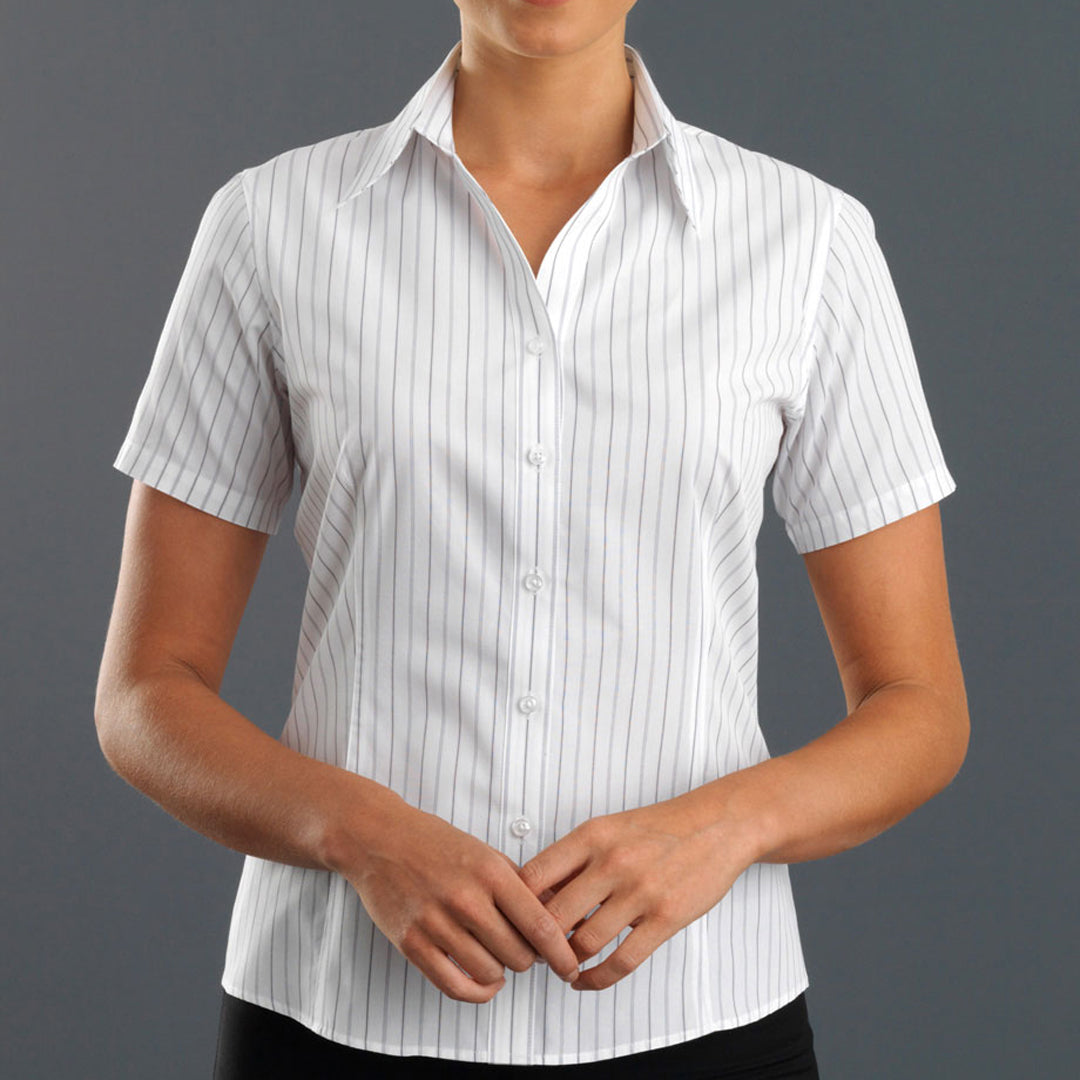 House of Uniforms The Hobart Shirt | Ladies | Short & 3/4 Sleeve John Kevin Grey