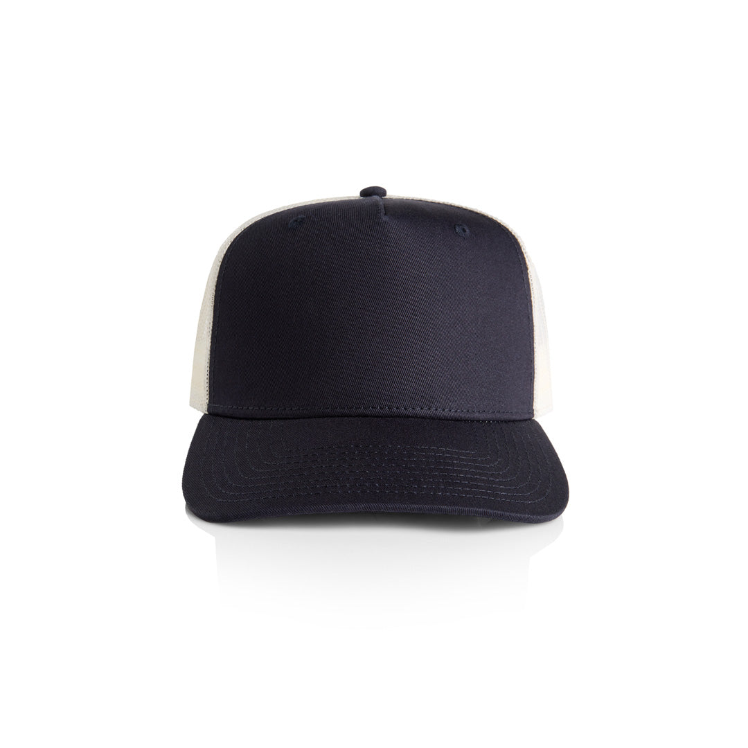 House of Uniforms The Stock Contrast Trucker Cap AS Colour Navy/Ecru