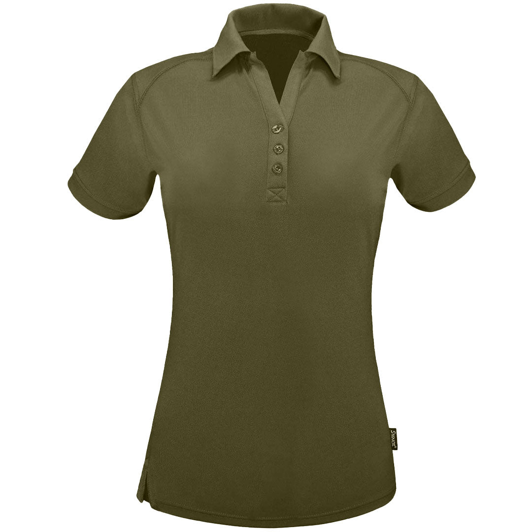 House of Uniforms The Sorona Polo | Ladies | Short Sleeve Stencil Olive-gr