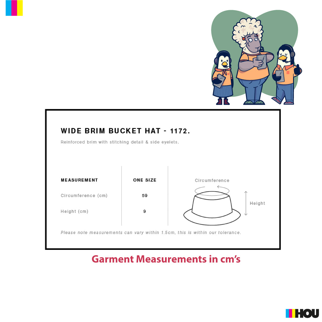House of Uniforms The Wide Brim Bucket Hat AS Colour