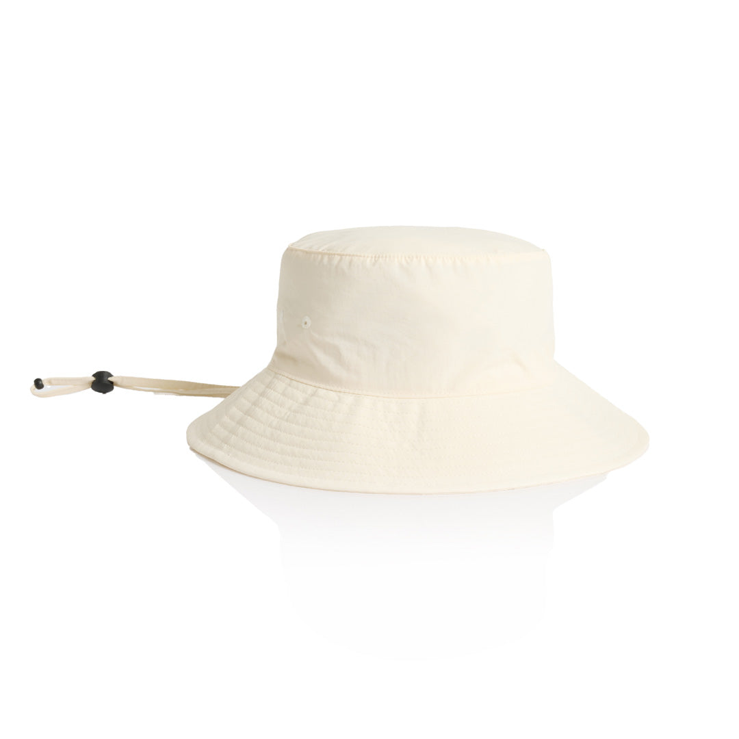 House of Uniforms The Nylon Wide Brim Bucket Hat AS Colour Ecru