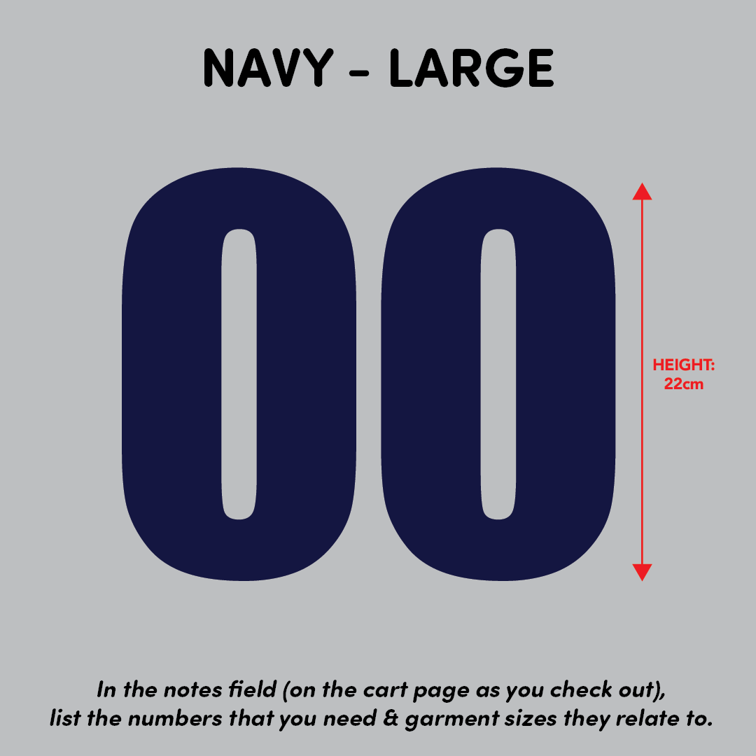 House of Uniforms Sports Numbers House of Uniforms Navy
