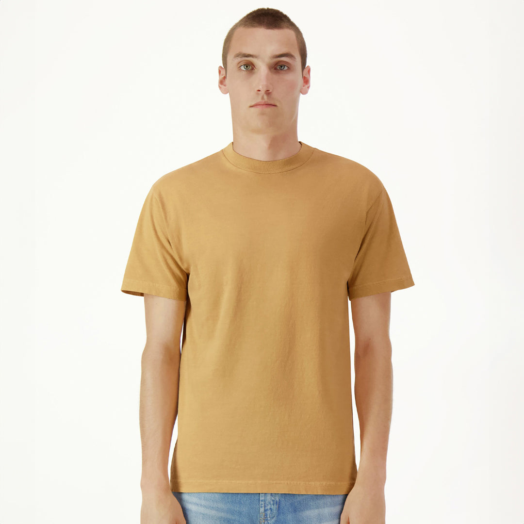 House of Uniforms The Classic Heavy Tee | Garment Dyed | Adults American Apparel Mustard