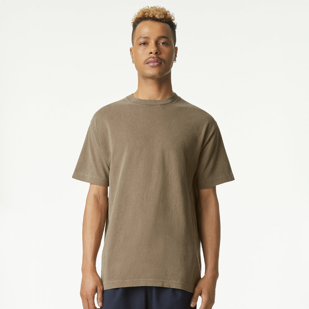 House of Uniforms The Classic Heavy Tee | Garment Dyed | Adults American Apparel Brown