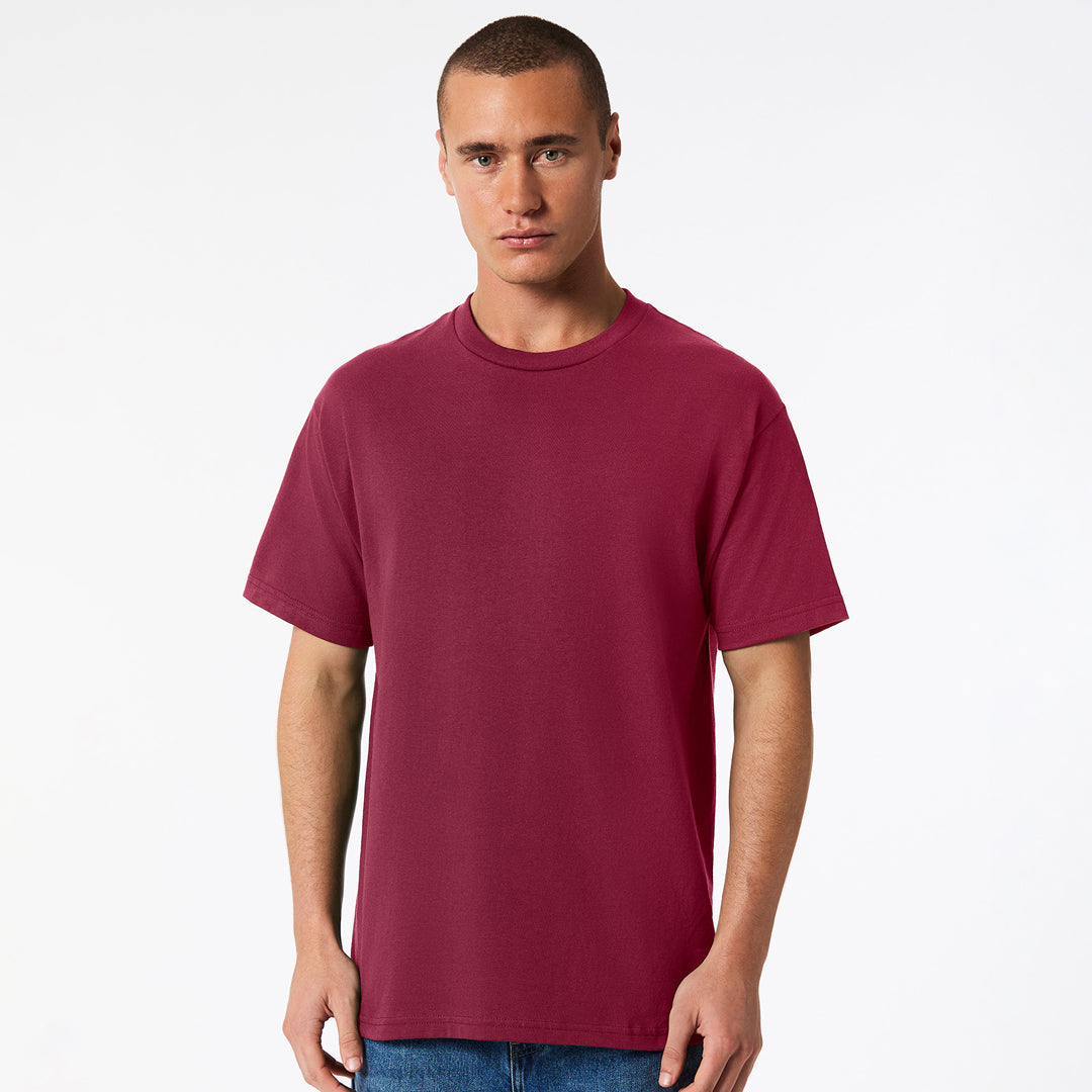 House of Uniforms The Classic Heavy Tee | Adults American Apparel Burgundy