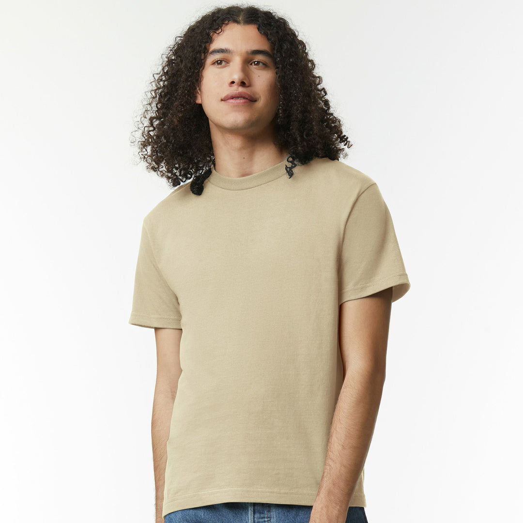 House of Uniforms The Classic Heavy Tee | Adults American Apparel Sand