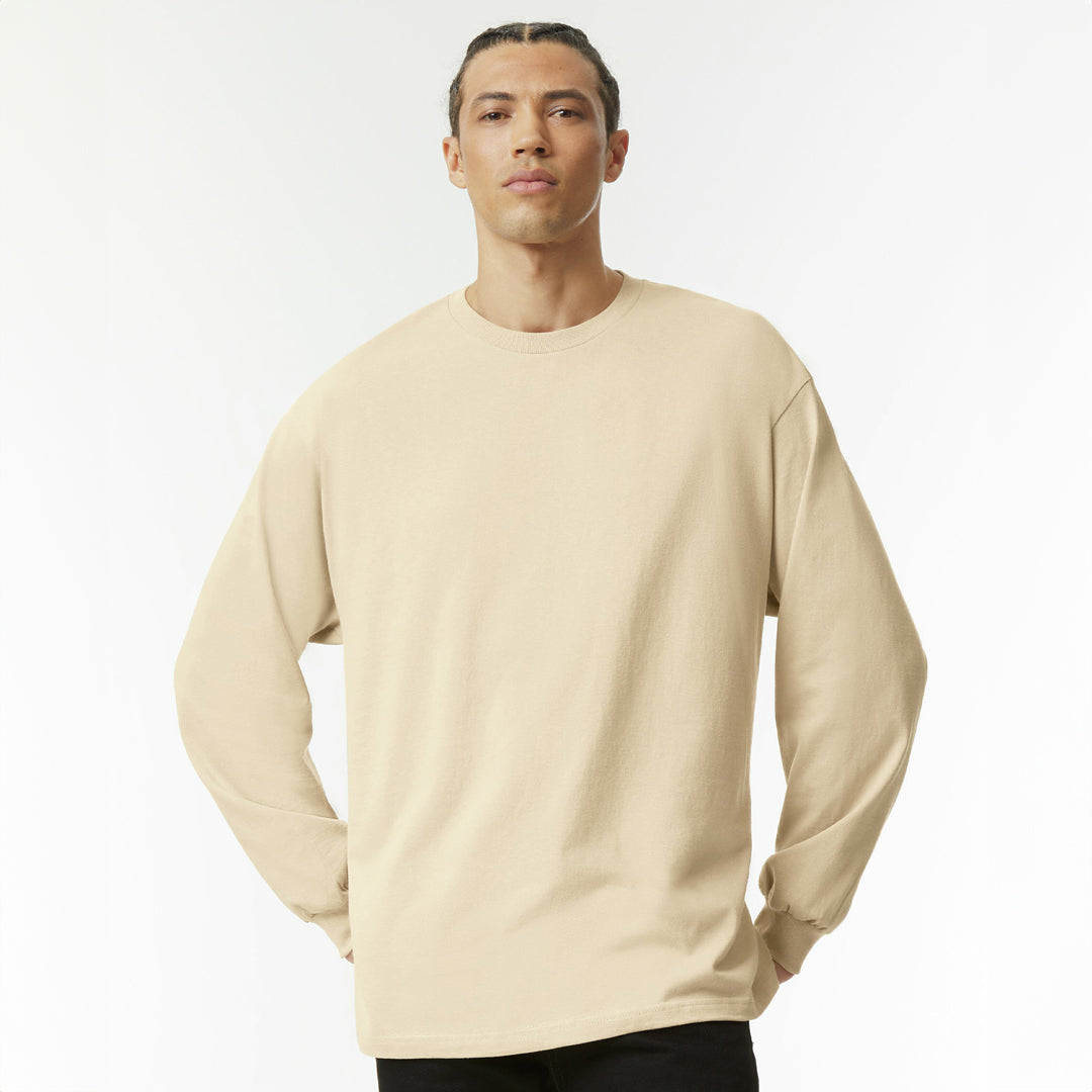 House of Uniforms The Classic Heavy Tee | Long Sleeve | Adults American Apparel Sand