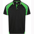 House of Uniforms The Panorama Polo | Mens | Short Sleeve Aussie Pacific Black/Kawa Green/White