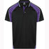 House of Uniforms The Panorama Polo | Mens | Short Sleeve Aussie Pacific Black/Purple/White