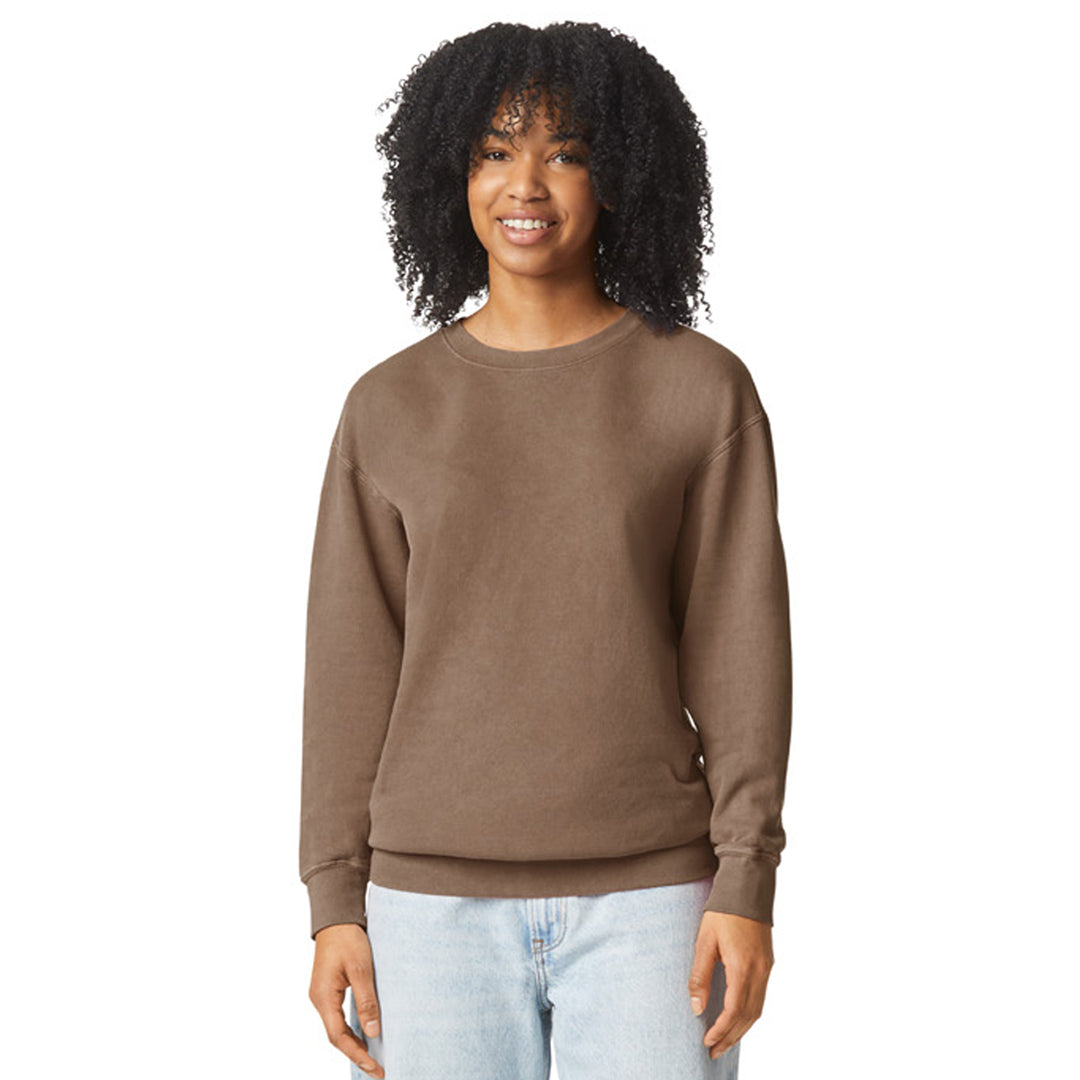 House of Uniforms The Lightweight Sweatshirt | Adults Comfort Colors Espresso