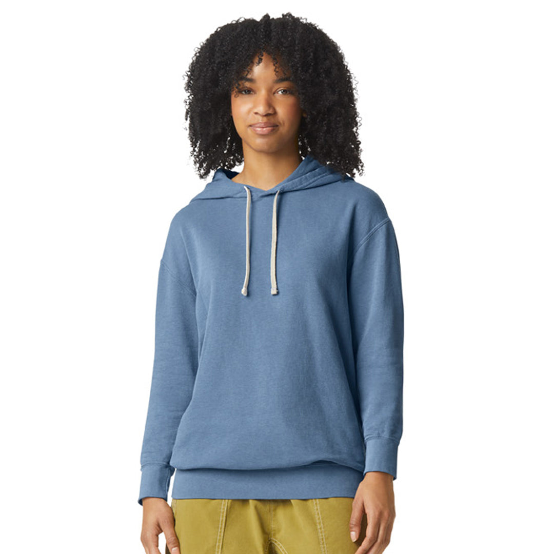House of Uniforms The Lightweight Hoodie | Adults Comfort Colors Blue Jean