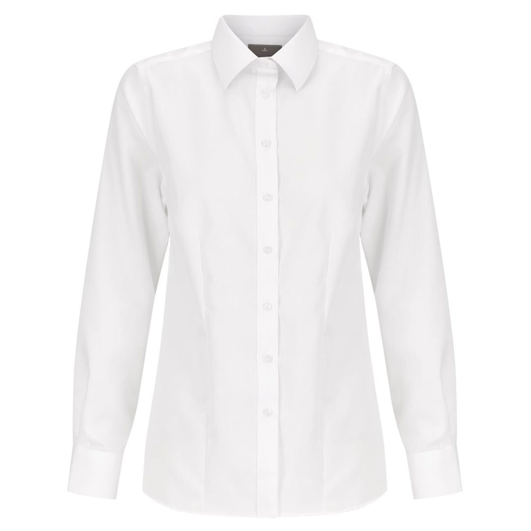 House of Uniforms The Blake Shirt Slim | Ladies | Long Sleeve Gloweave White