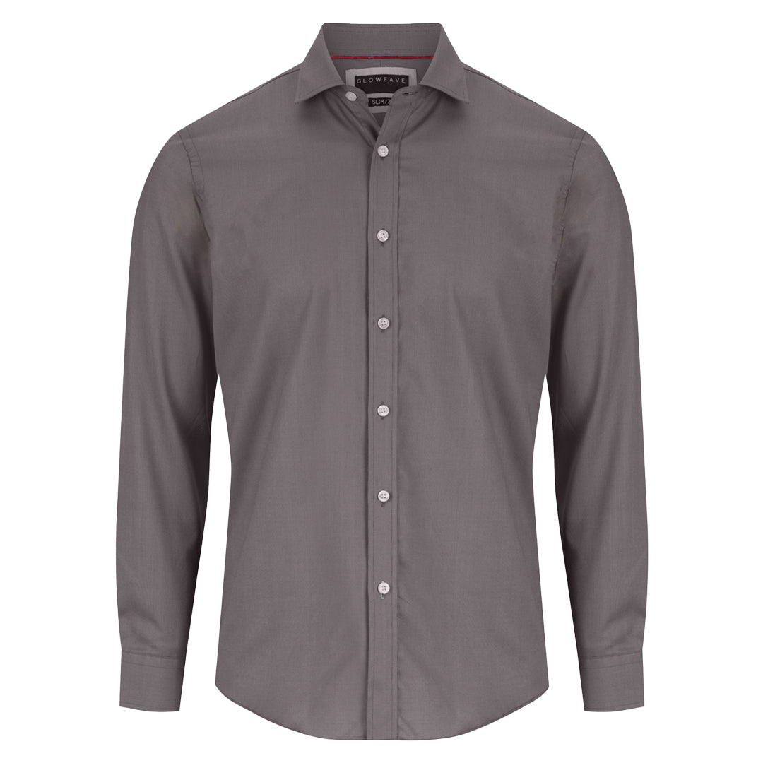 House of Uniforms The Balmoral Slim Fit Shirt | Mens | Long Sleeve Gloweave Charcoal