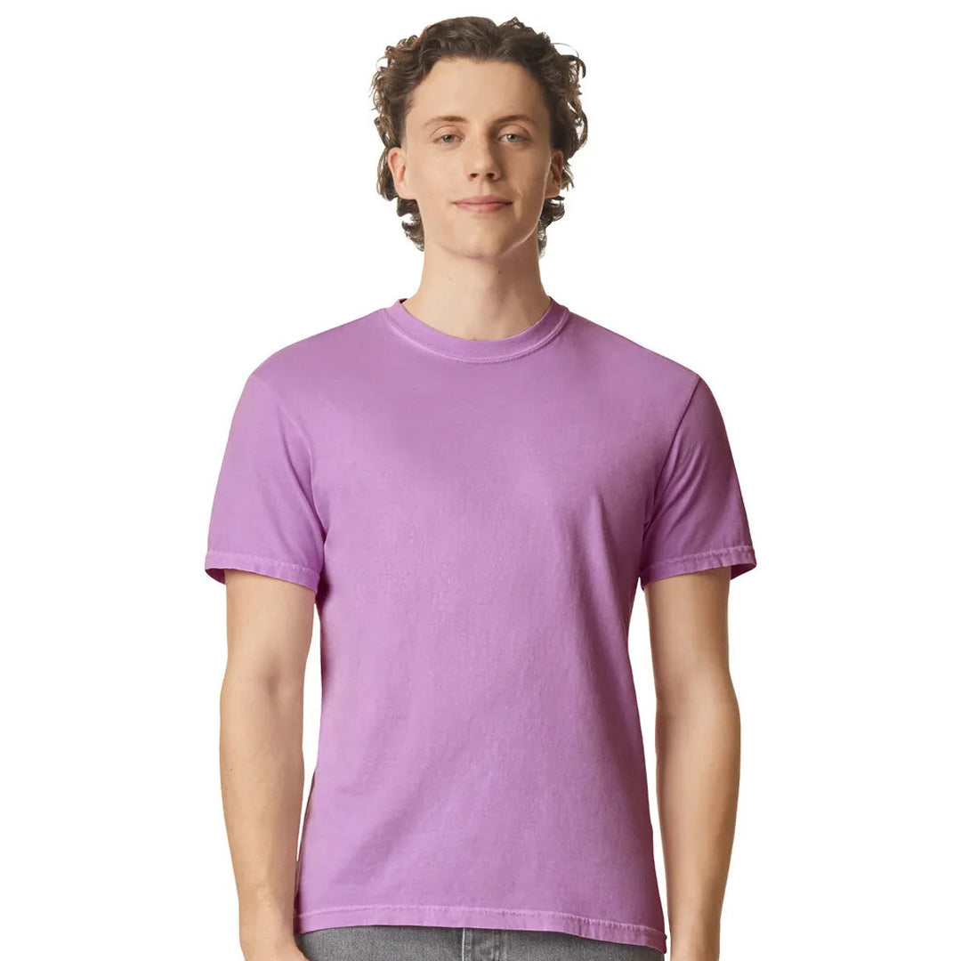 House of Uniforms The Heavyweight Tee | Short Sleeve | Adults Comfort Colors Neon Violet