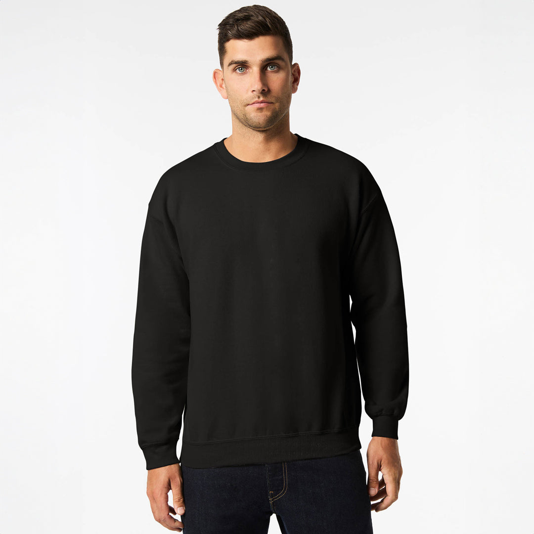 House of Uniforms The Heavy Blend Crewneck Sweatshirt | Adults Gildan Black