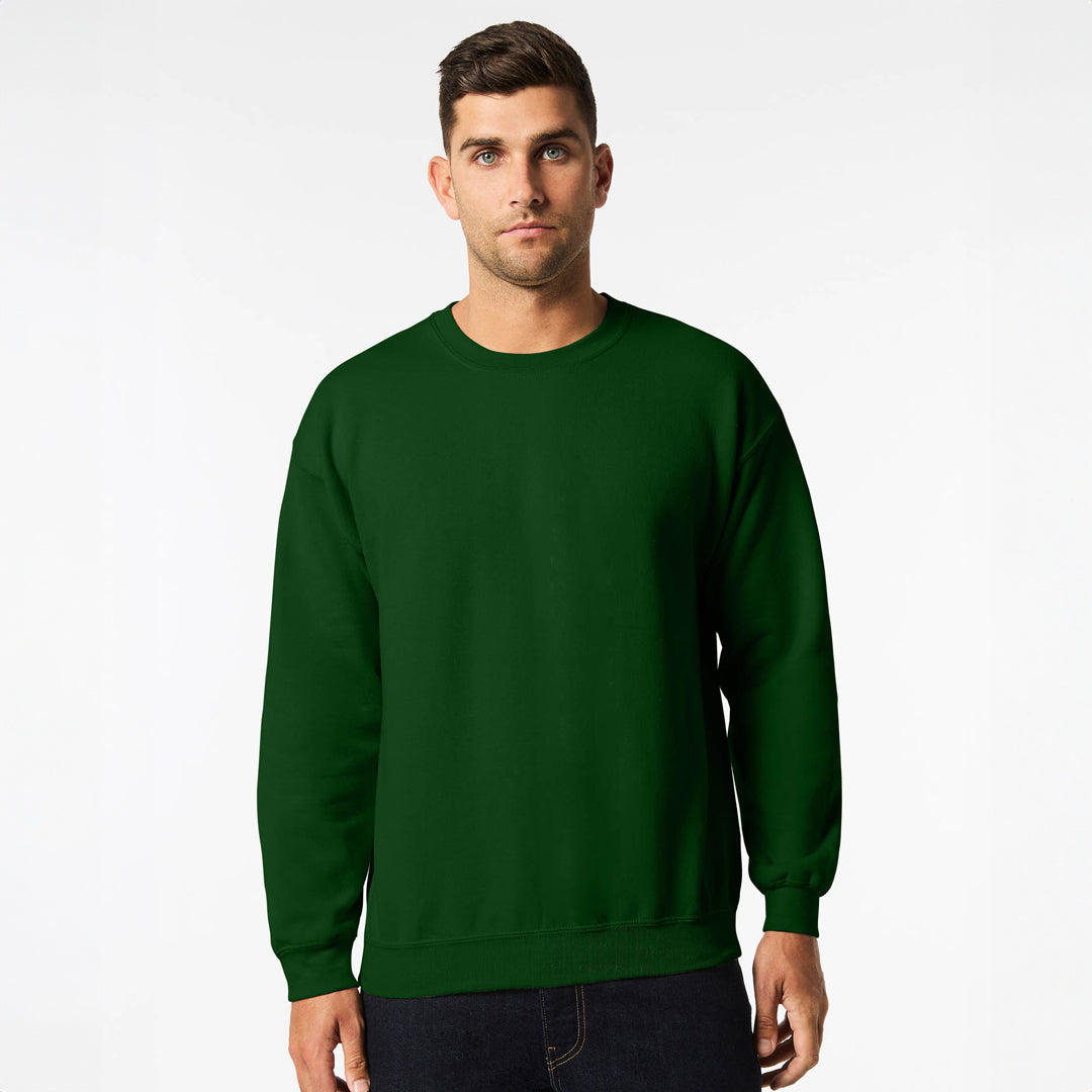 House of Uniforms The Heavy Blend Crewneck Sweatshirt | Adults Gildan Forest Green