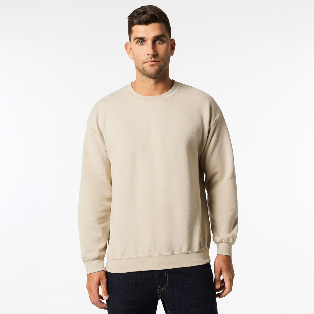House of Uniforms The Heavy Blend Crewneck Sweatshirt | Adults Gildan Sand