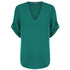 House of Uniforms The Reese V Neck Top | Ladies | Short Sleeve Gloweave Emerald Mid