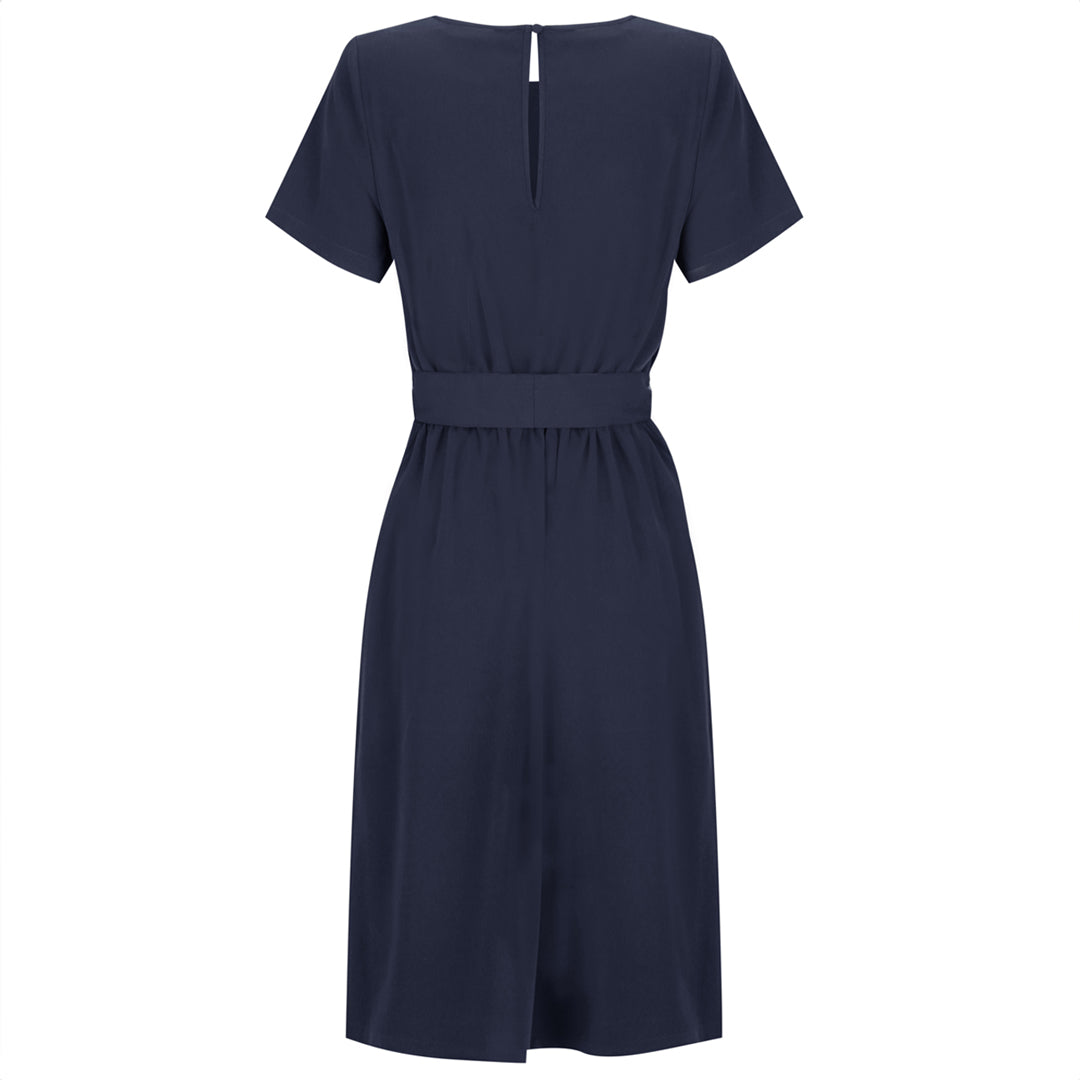 House of Uniforms The Larson Midi Dress Gloweave Navy