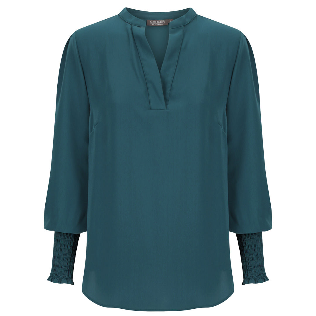 House of Uniforms The Marni Top | Ladies Gloweave Peacock