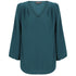 House of Uniforms The Cali V Neck Top | Ladies Gloweave Peacock