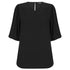 House of Uniforms The Poppy Puff Sleeve Top | Ladies Gloweave Black