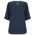 House of Uniforms The Poppy Puff Sleeve Top | Ladies Gloweave Navy