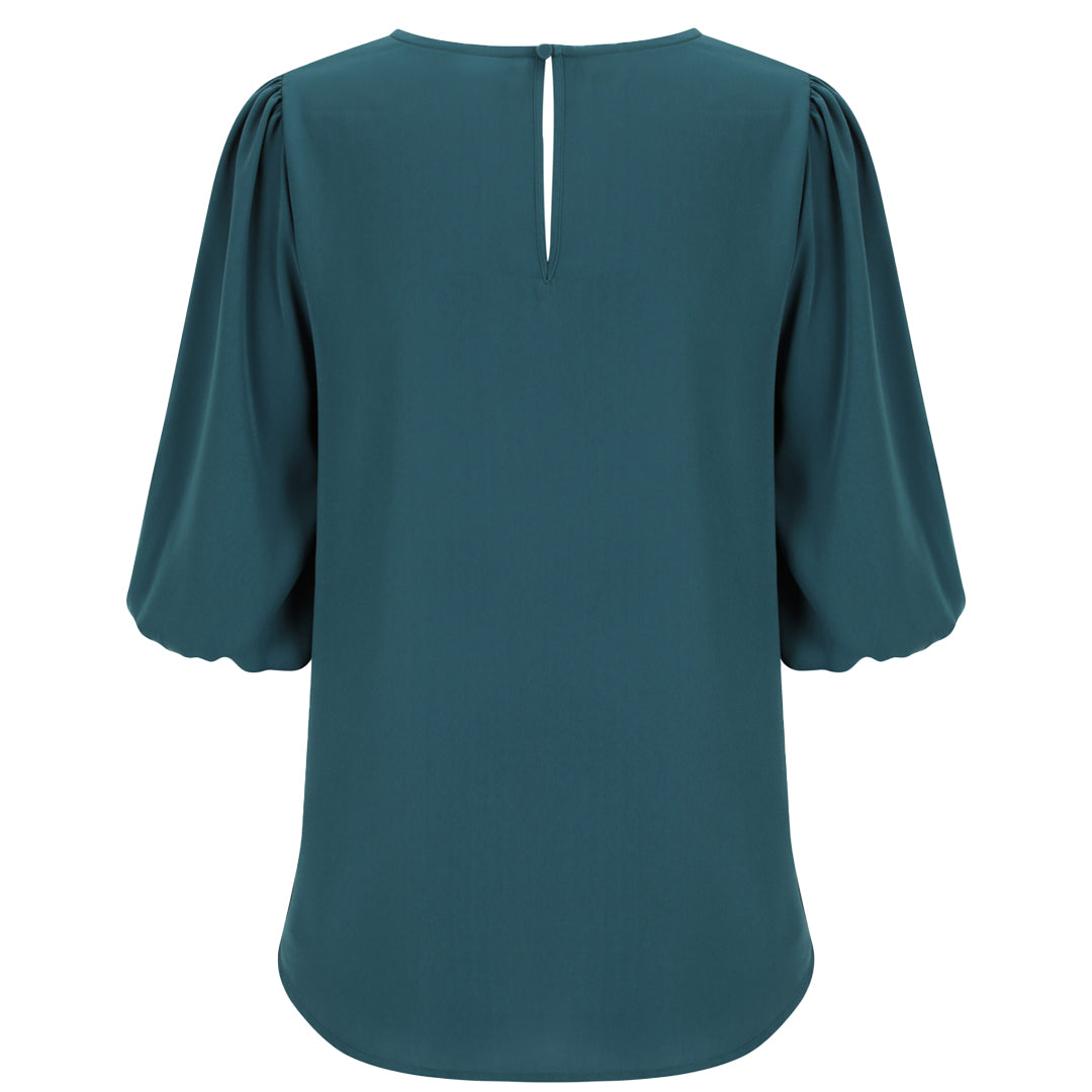 House of Uniforms The Poppy Puff Sleeve Top | Ladies Gloweave 