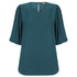 House of Uniforms The Poppy Puff Sleeve Top | Ladies Gloweave Peacock