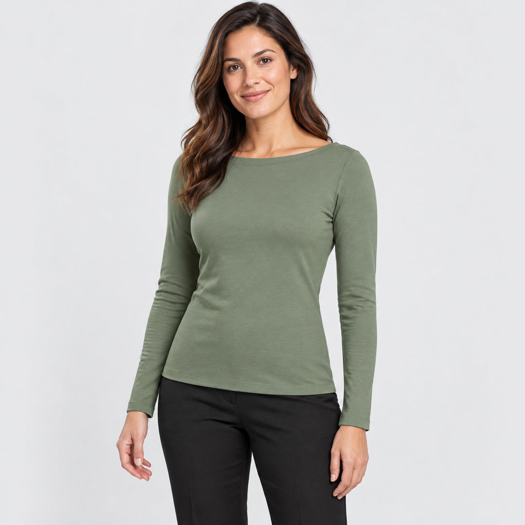 Jbs Wear The Boat Neck Tee | Long Sleeve | Ladies Shirts & Tops