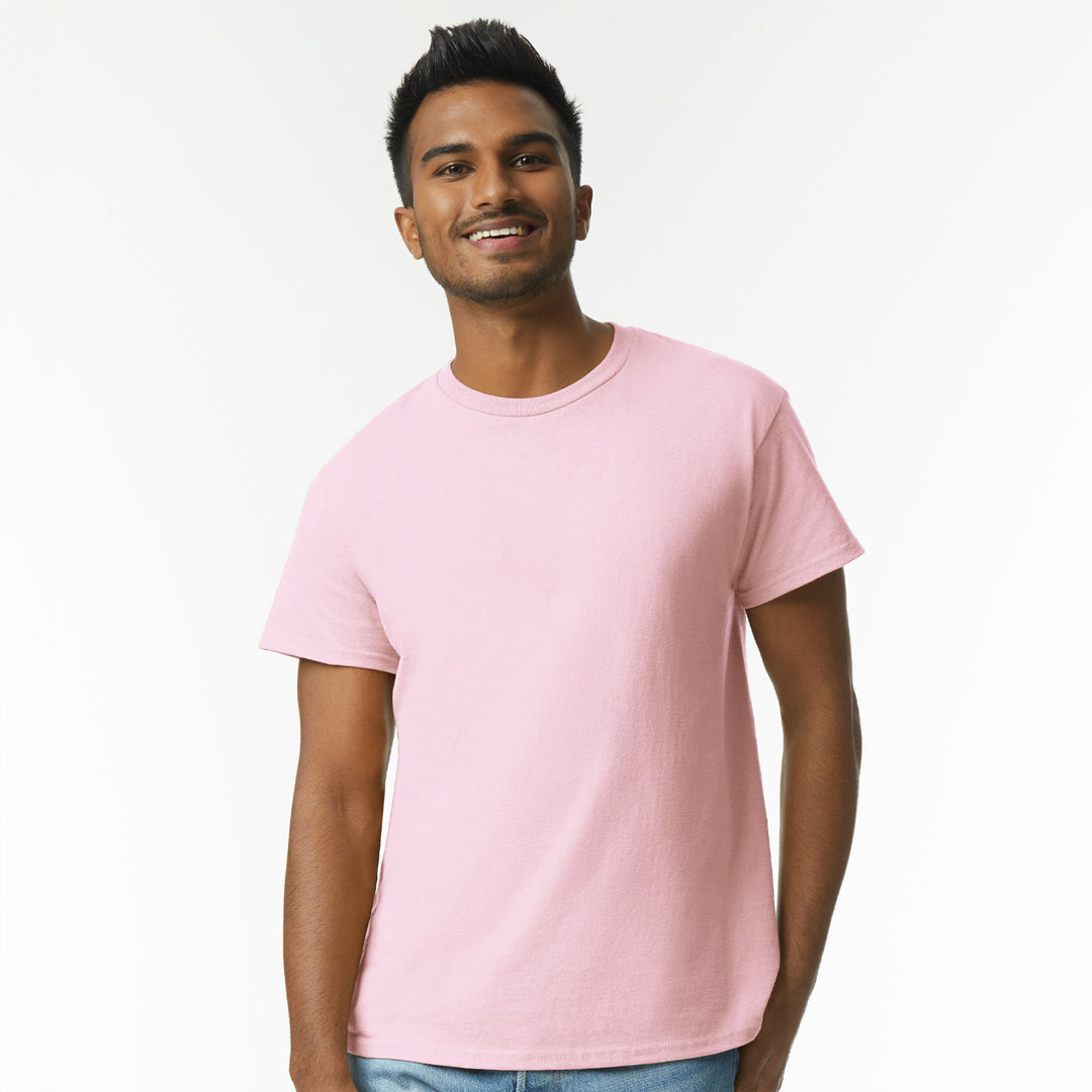 House of Uniforms The Ultra Cotton Tee | Adults Gildan Light Pink