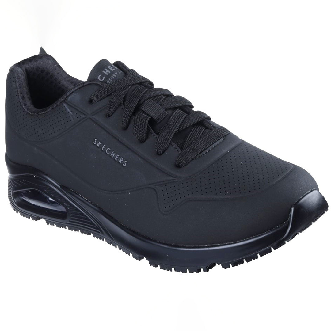 House of Uniforms The Uno SR Sutal Sneaker | Mens Skechers Footwear Black