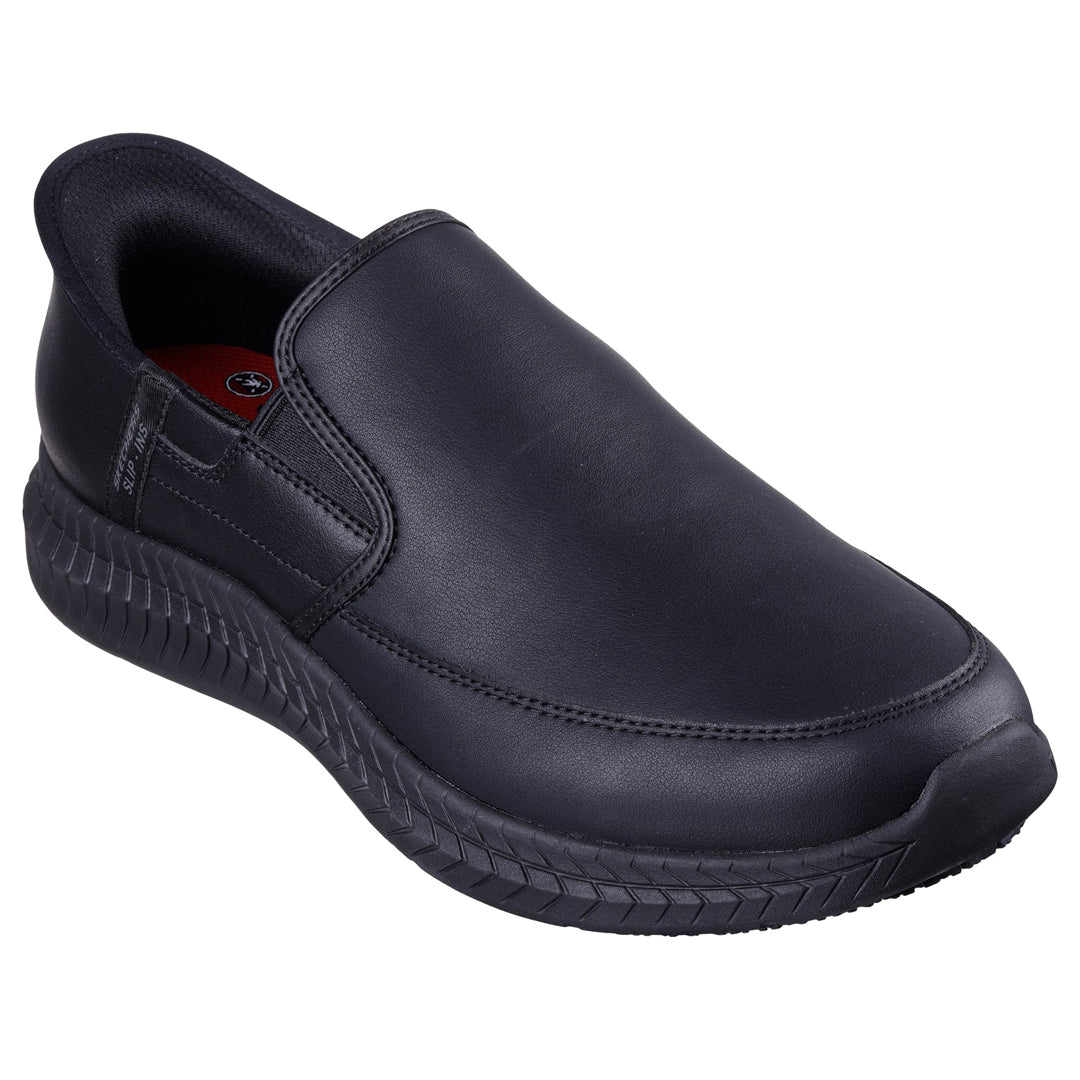 House of Uniforms The Russom Slip-ins Shoe | Mens Skechers Footwear Black