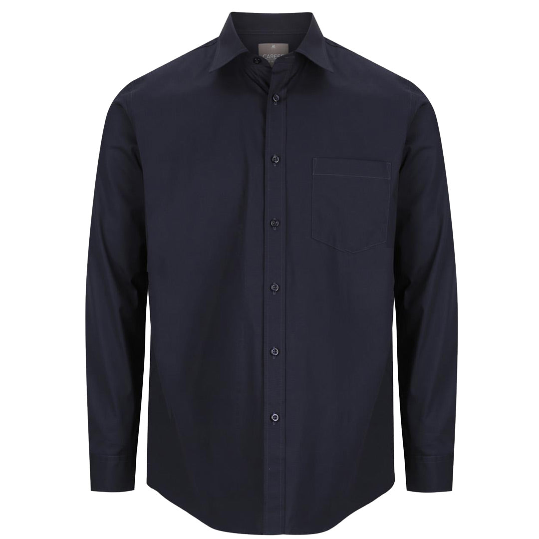 House of Uniforms The Classic Fit Olsen Shirt | Mens | Long Sleeve Gloweave Navy