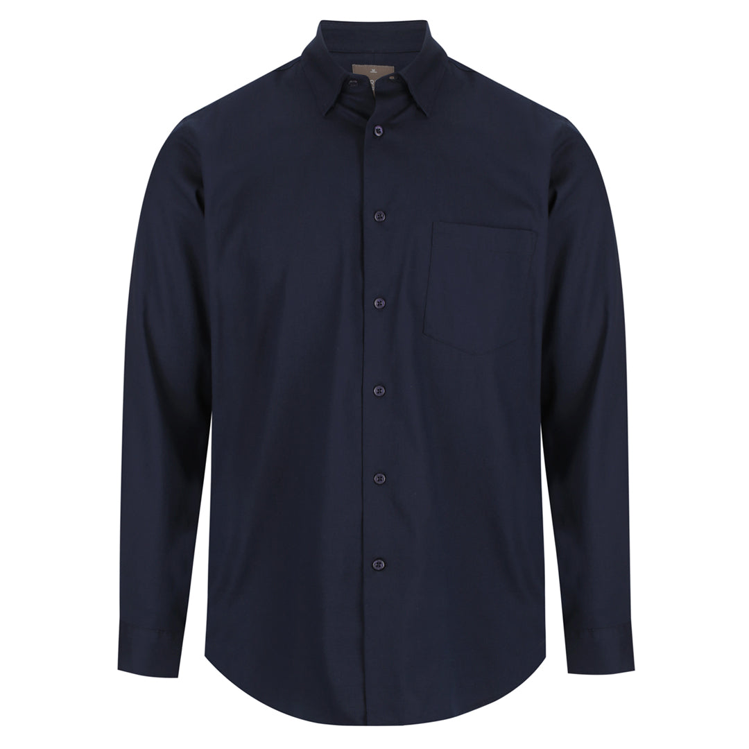 House of Uniforms The Mercer Ultra Soft Shirt | Mens Gloweave Navy