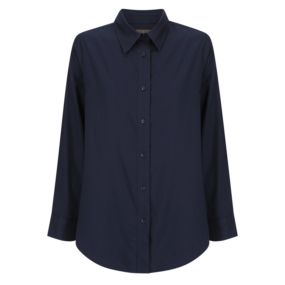 House of Uniforms The Mercer Ultra Soft Shirt | Ladies Gloweave Navy