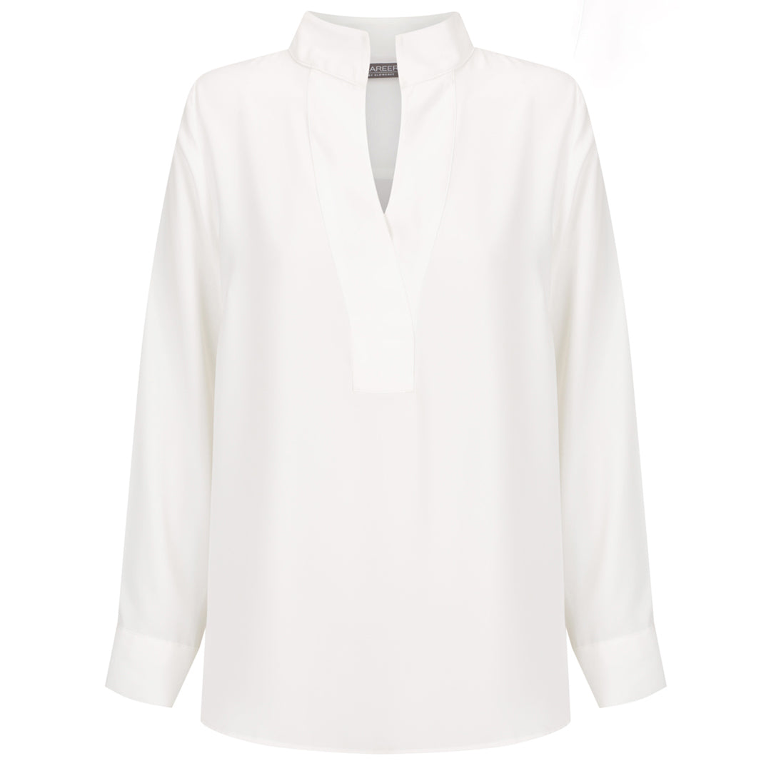 House of Uniforms The Asha Top | Ladies Gloweave White