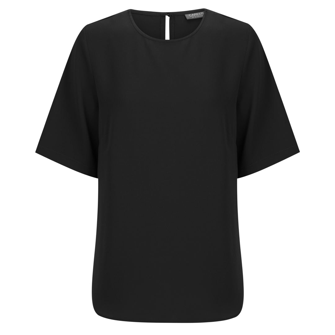 House of Uniforms The Perry Top | Ladies Gloweave Black