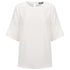 House of Uniforms The Celine Contrast Sleeve Top | Ladies Gloweave Pearl
