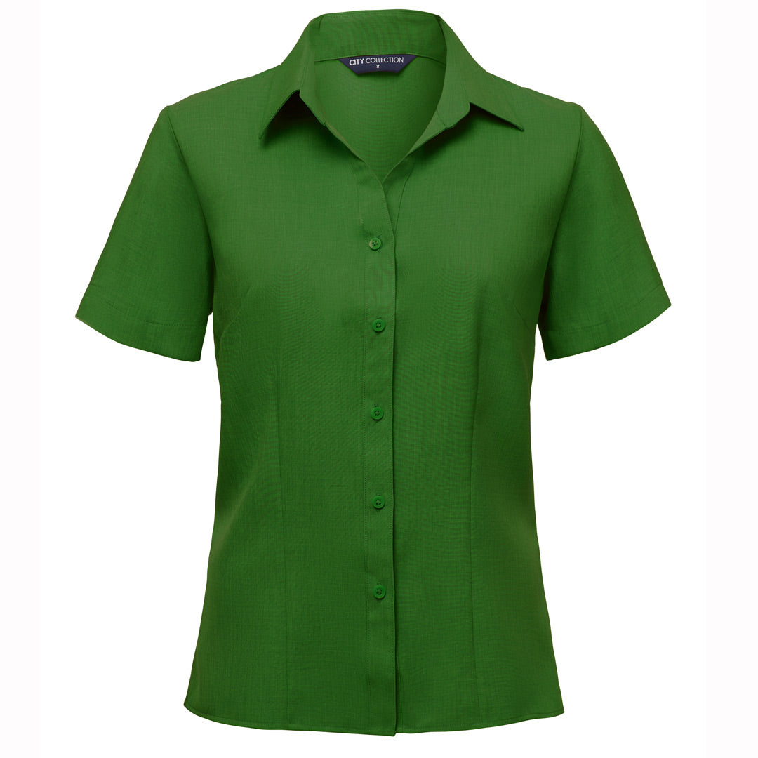 House of Uniforms The Ezylin Shirt | Ladies | Short Sleeve City Collection Green