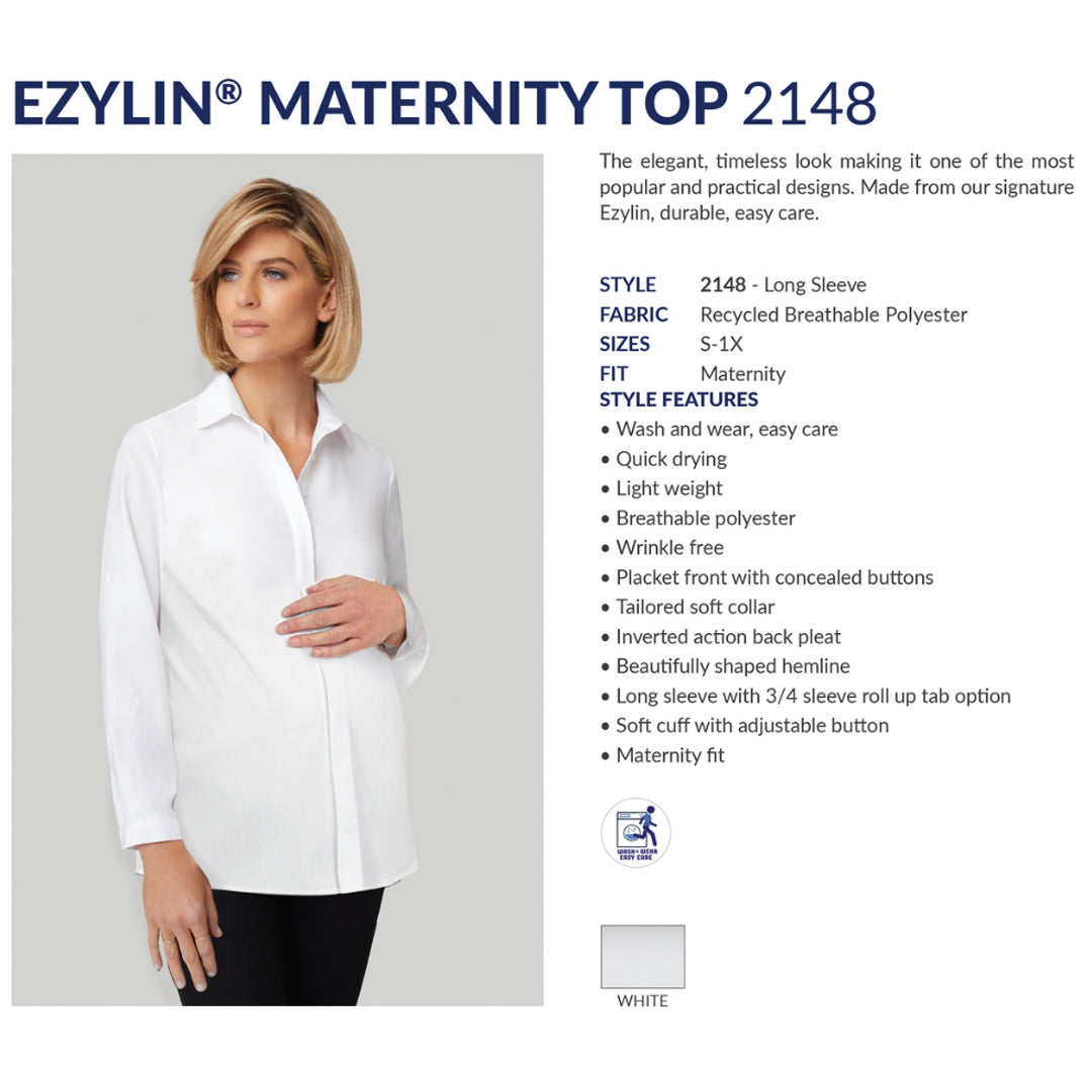 House of Uniforms The Ezylin Meghan Maternity Shirt | Long Sleeve City Collection 