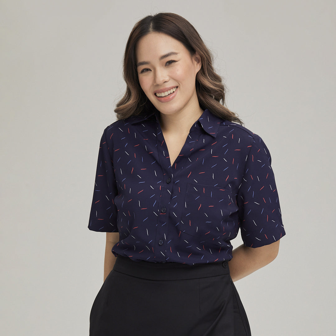 City Collection The Drift Print Blouse | Short Sleeve | Ladies Shirts & Tops