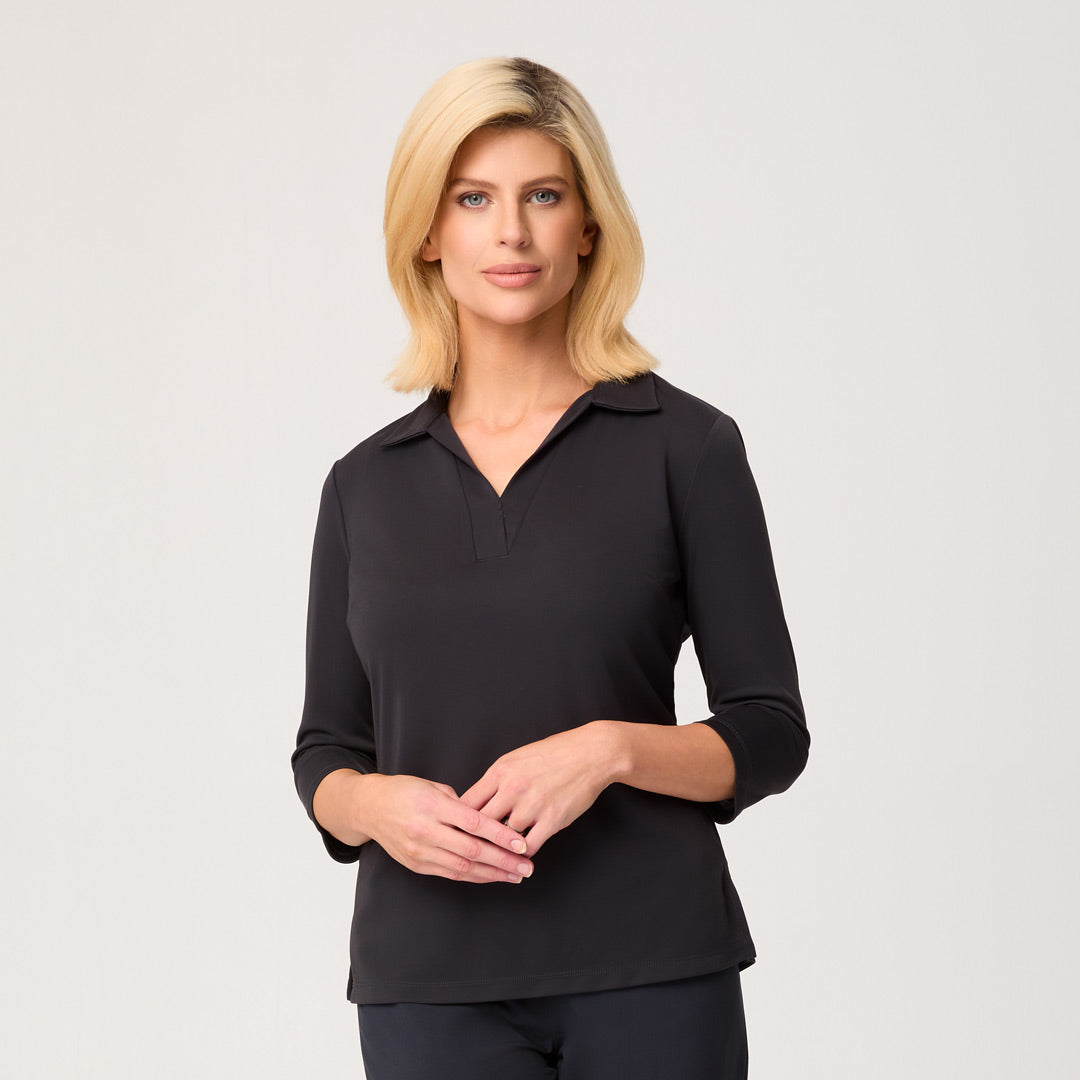 House of Uniforms The Ella Knit Top | Ladies | 3/4 Sleeve City Collection 