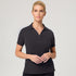 House of Uniforms The Ella Knit Top | Ladies | Short Sleeve City Collection Charcoal