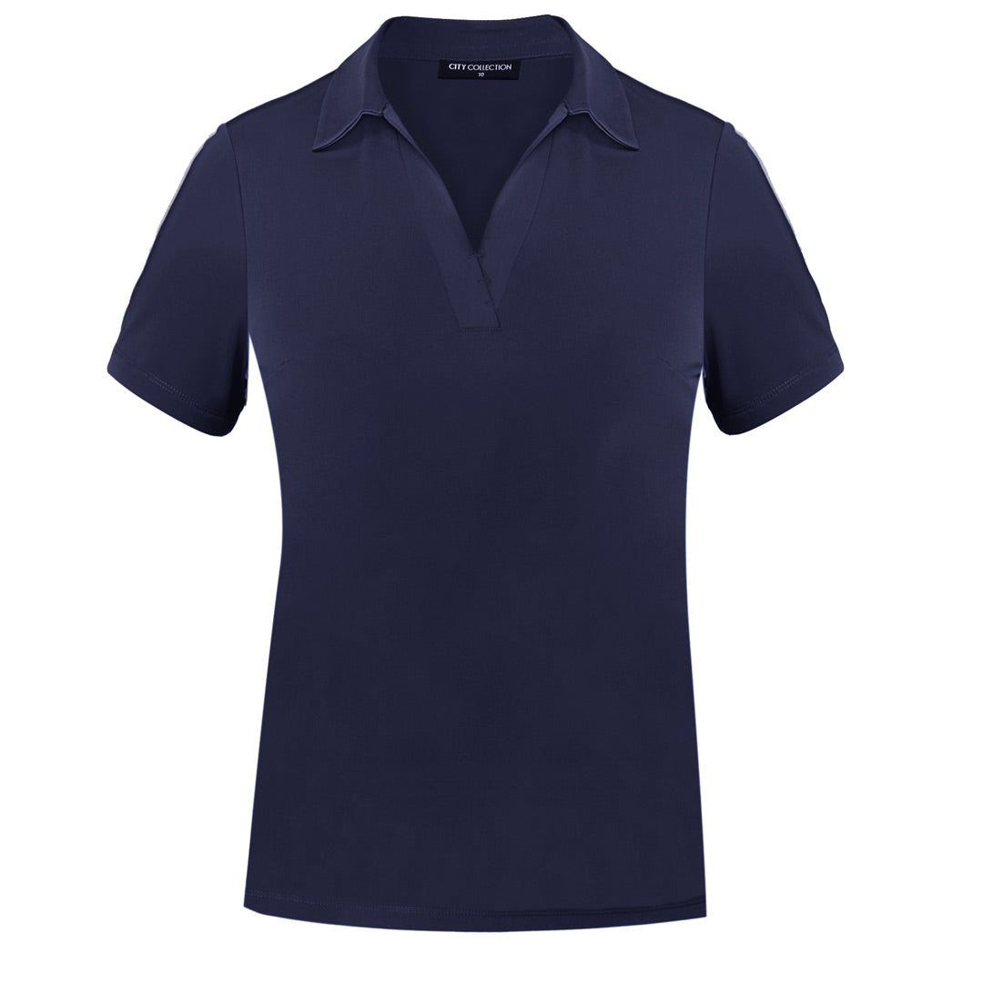 House of Uniforms The Ella Knit Top | Ladies | Short Sleeve City Collection Navy