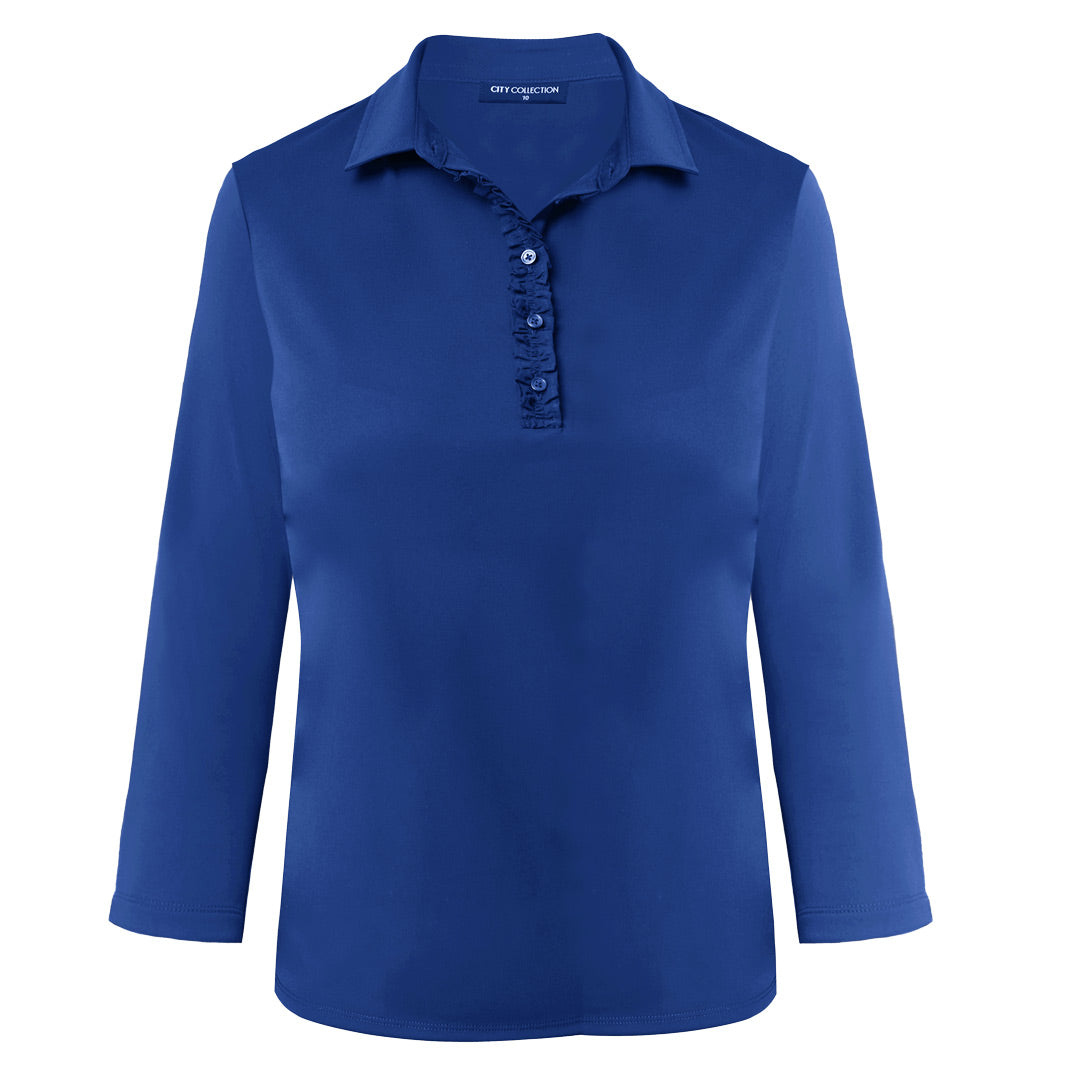 House of Uniforms The Bella Knit Top | Ladies | 3/4 Sleeve City Collection Royal