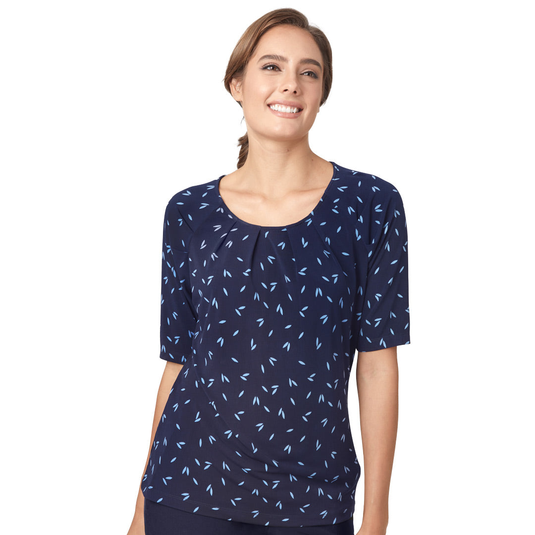 House of Uniforms The Petal Print | Ladies City Collection Navy/Blue