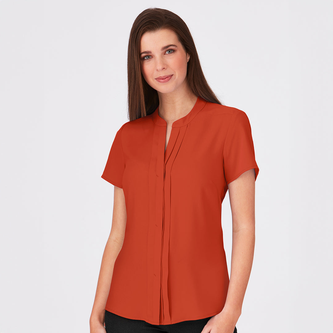 House of Uniforms The Envy Top | Ladies | Short Sleeve City Collection Tangerine
