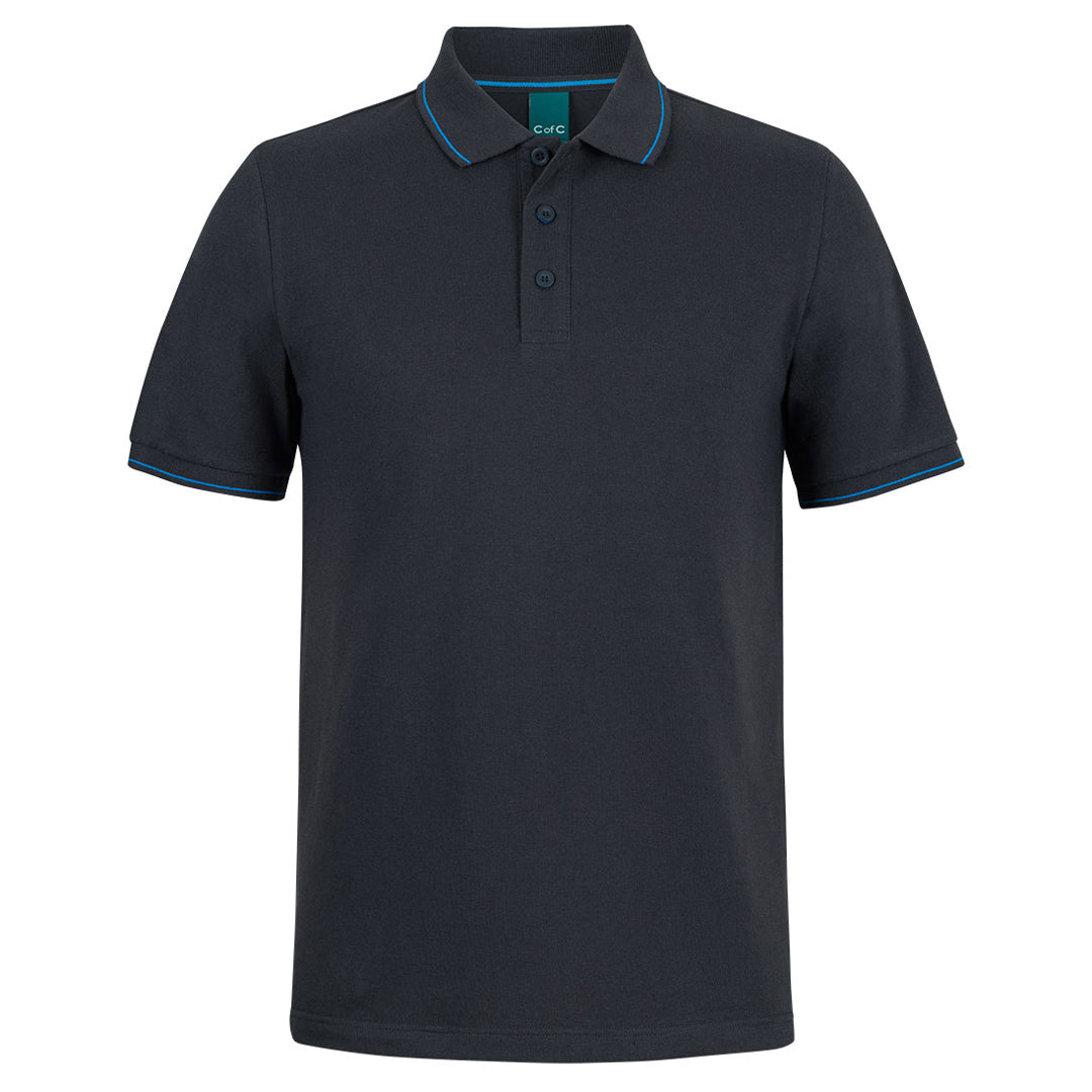 Jbs Wear The C of C Classic Polo | Short Sleeve | Adults Black/Aqua Shirts & Tops
